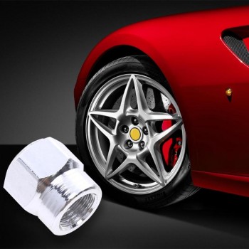 4 Pcs Universal Aluminum Auto Bicycle Car Tire Valve Caps Tyre Wheel Hexagonal Ventile Air Stems Cover Airtight Rims Accessories