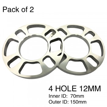 KKmoon 2Pcs Universal Aluminum 4 Hole Disc Brake Spacer Kit  5mm 12mm Thick Wheel Spacer