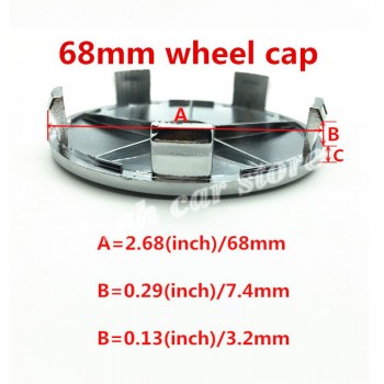 4pcs 56mm 60mm 65mm 68mm blackamp;green Car emblem Wheel Center Hub Cap wheel Badge covers Stickers for Octavia Fabia Superb Rapid