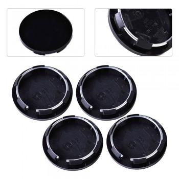 Black 4Pcs/set Plastic 50mm Car Trucks Vehicle Wheel Center Rim Hubs Covers Set Tyre No Badge Caps Covers Car Accessories