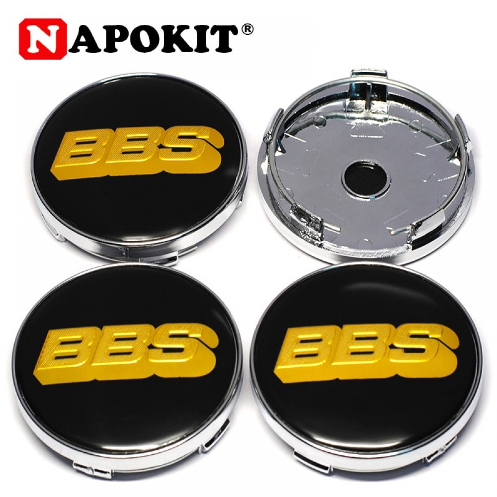 4pcs 60MM with 56mm Aluminum Logo BBS Car Wheel Center Caps Cover Emblem Wheel Center Hub Badge for BBS Rim Hubcap Car Styling