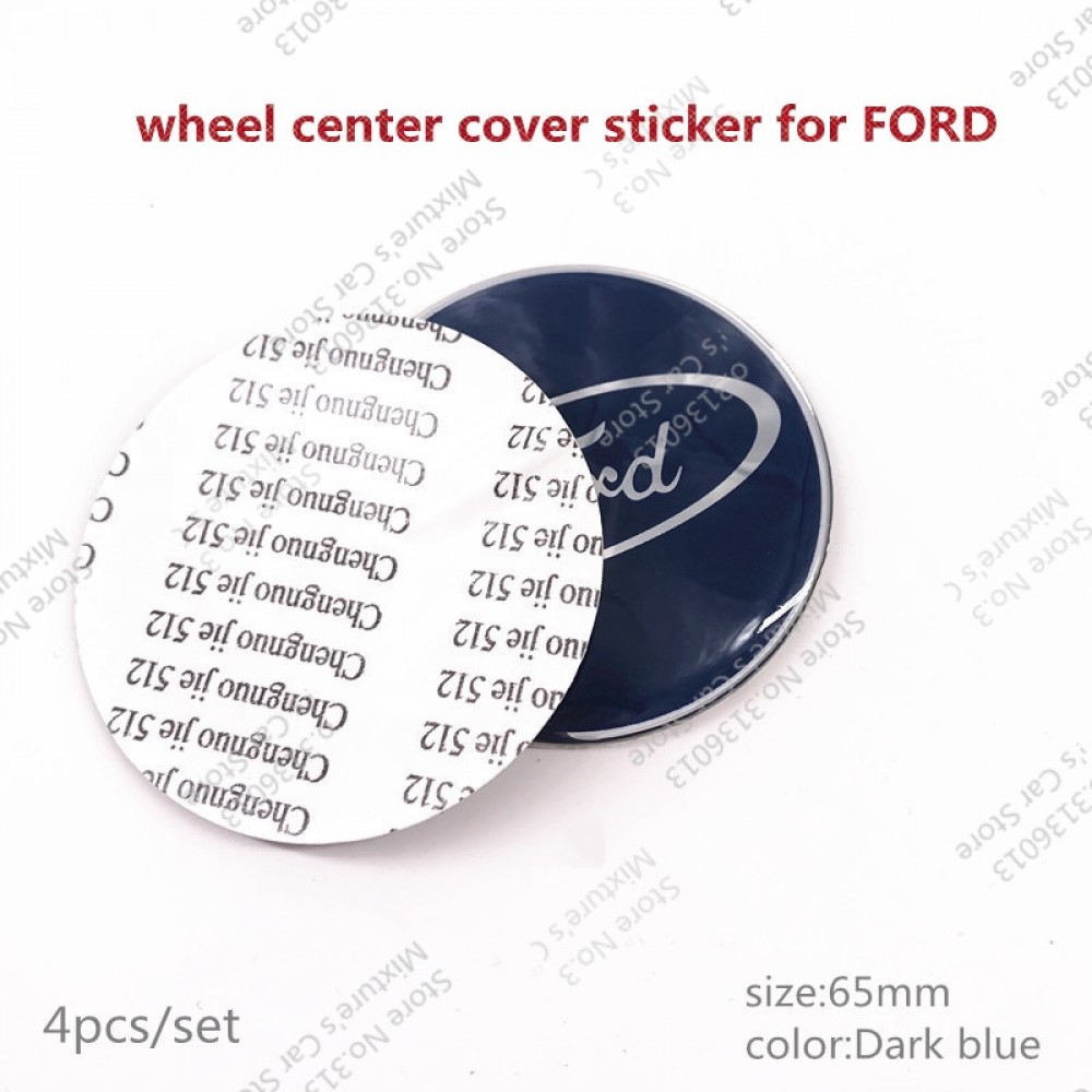 4pcs 56mm 65mm Car Wheel Center Hub Cap Cover Sticker Dark blue Rim Emblem Badge Fit For FORD fiesta focus 2 3 MK2 mondeo mk4