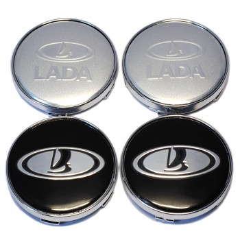 4Pcs 60mm with 56.5mm Logo LADA Car Wheel Center Hub Cap Badge Sticker Car Wheel Dust-proof Covers Decal Car Styling Accessories