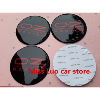 4PCS Free shipping 65mm Black red O.Z OZ auto car badge Decals wheel center hub caps badge dust-proof stickers Auto accessories