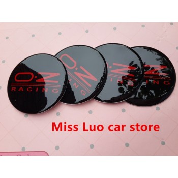 4PCS Free shipping 65mm Black red O.Z OZ auto car badge Decals wheel center hub caps badge dust-proof stickers Auto accessories