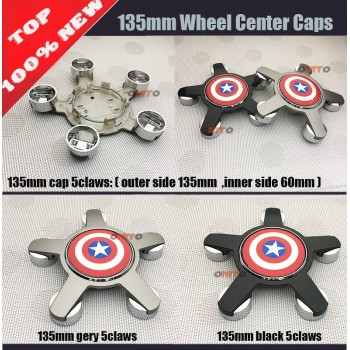 4pcs 56mm 60mm 64mm 135mm Car Wheel Center Hub Cap 60MM Wheel Dust-proof emblem covers for Captain America Logo car Accessories