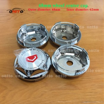 4pcs 68MM Chrome Wheel Center Hub Cap vossen VOLK SPOON SPORTS Wheel Dust-proof emblem covers