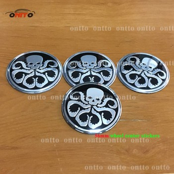 4pc black 56mm Hail Hydra Wheel Center Caps Emblem sticker Squidward logo 3d stickers Hubcap Badges