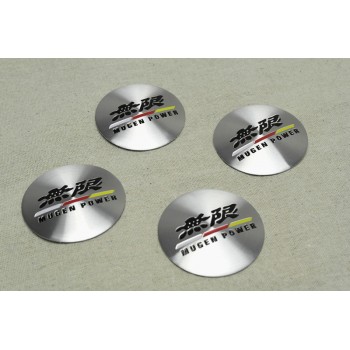 4Pcs Mugen Power Aluminum Alloy Vip Car Wheel Center Hub Caps Stickers Emblems