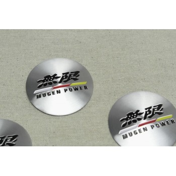 4Pcs Mugen Power Aluminum Alloy Vip Car Wheel Center Hub Caps Stickers Emblems