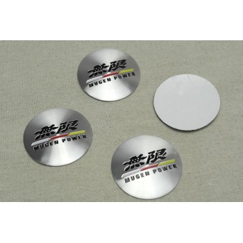 4Pcs Mugen Power Aluminum Alloy Vip Car Wheel Center Hub Caps Stickers Emblems