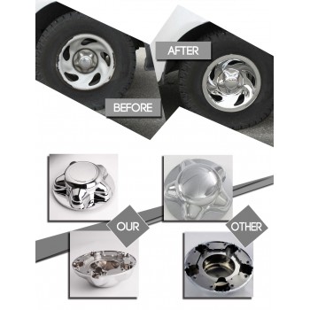 CARBOLE Deluxe Chrome Wheel Hub Cap Center Cap With 7 inch Cap Fits 97-03 F150 amp; Expedition