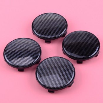 CITALL 4pcs 68mm 67mm Diameter Car SUV Wheel Center Hub Caps Cover Carbon Fiber Pattern Styling Accessories