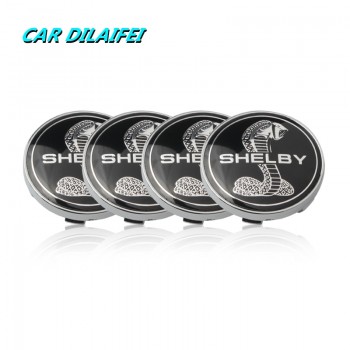 4pcs 60mm 3D Cobra Snake Car Emblem Tire Wheel Center Hub Cap Badge wheel Decal Sticker for Ford mustang Shelby GT500 GT350