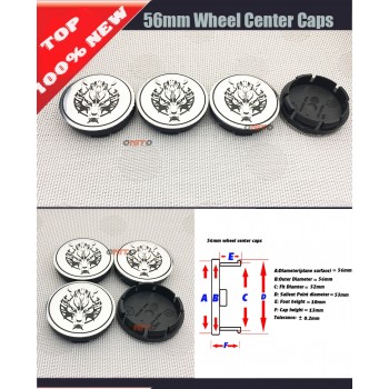 Wholesale Car Wheel Hub caps 100pcs/lot Car Wheel Center Hub Cap Car Rim Emblem Badge cover for wolf head logo Car Styling