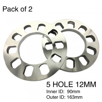 TIROL 2PCS Universal Wheel Spacer 5 hole Disc Brake Spacer Kit 12MM Thick wheel spacer T12853GLa Free Shipping