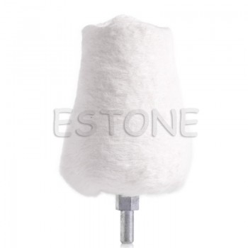 2.2 Cone Rotary Tapered Weave Cotton Polishing Buffing Wheel 1/4 Shank Brush