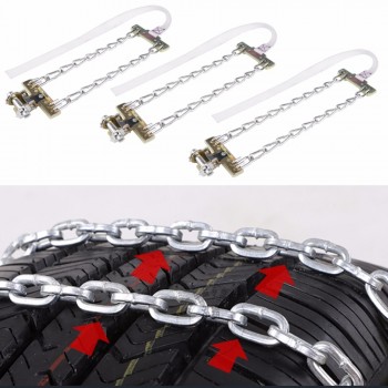 Manganese Steel Tire Anti-skid Steel Chain Snow Mud Car Security Tyre Belt Clip-on Chain for Car Truck SUV Speed Limit 40Km/hour