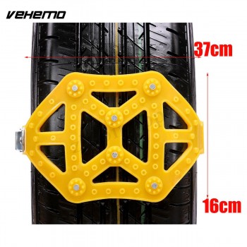 Free shipping 5pcs Snow Tire Belt Anti-Skid Chains Universal Thickened Snow Chain Truck SUV Climbing Mud Ground Yellow TPU