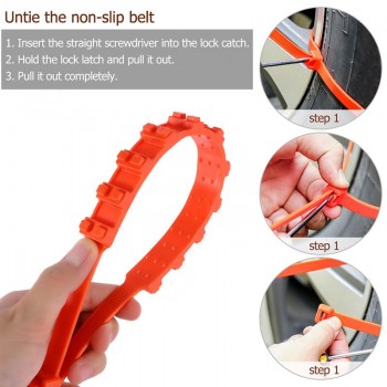 5pcs Car Anti-Skid Tire Chains Set Flexible Nylon Automobile Mud Out The Snow Tires Non-Slip Strap Snow Chains Tire Chain Kit