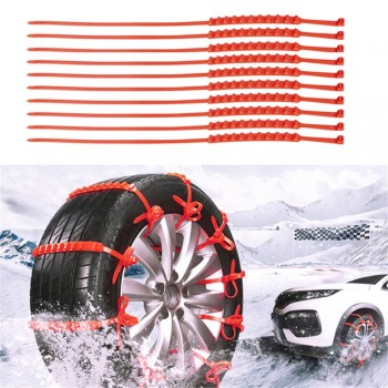 wupp 10 Pcs Snow Tire Chain Car Anti-Skid Emergency Winter Driving Spikes Car Tires Dec26 Drop Ship