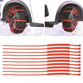 wupp 10 Pcs Snow Tire Chain Car Anti-Skid Emergency Winter Driving Spikes Car Tires Dec26 Drop Ship