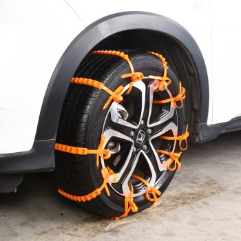 FLY5D Nylon Universal Anti-Skid Tire Chain Orange 155-285MM OPP Bag Snow Chain Wear Resistant And Safety Suitable For Auto