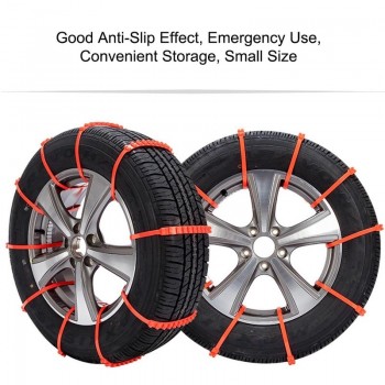 1pc Nylon Snow Chain Non-slip Chain Car Emergency Wheel Tire Snow Anti-skid Emergency Chain for Car SUV Truck  Safety Driving