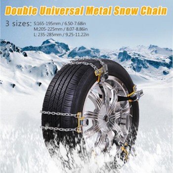 1PC New High Quality Double Universal Metal Snow Chain A Wear-resistant Pad Is Designed To Protect The Tires Car Accessories