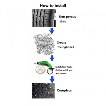 Metal 1.2x0.4cm Tyre Screw Wrench Car Tire Spikes Parts Premium Universal Tire Stud Screws