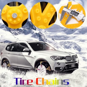 6PCS/ Set Universal Beef Tendon Thickened Emergency Tire Chains Snow Chains Anti-skid Chains With Gloves Car Accessories