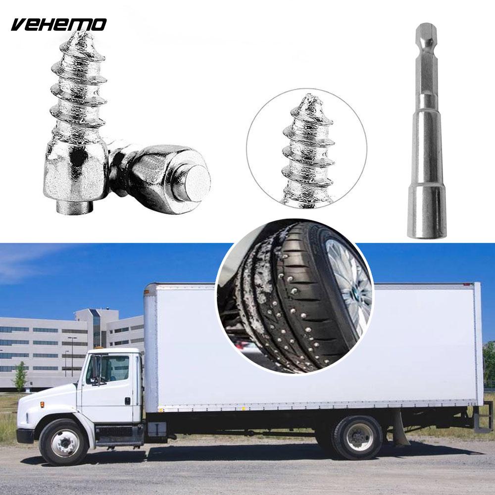 Vehemo 12mm Wrench Tire Stud Screws Anti-Slip Tyre Screw Universal Durable Snow Chains