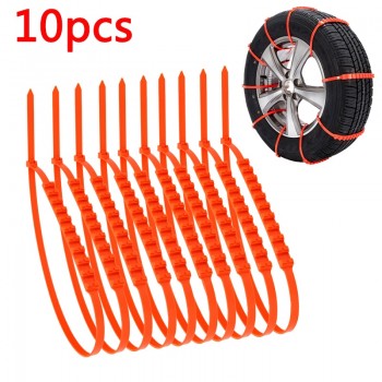 10PCS X 295mm Car Truck Snow Anti-skid Wheel Tire Chains Universal Fit Tyre Width