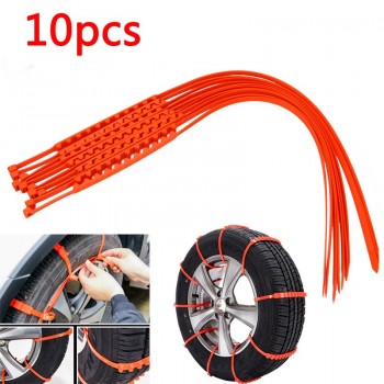 10PCS X 295mm Car Truck Snow Anti-skid Wheel Tire Chains Universal Fit Tyre Width