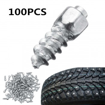 100Pcs Car Tires Studs Anti-Slip Wheel Tire Screw Non-Skip Stud Winter Snow Chains Ice Spikes Racing Track Tyre Screws