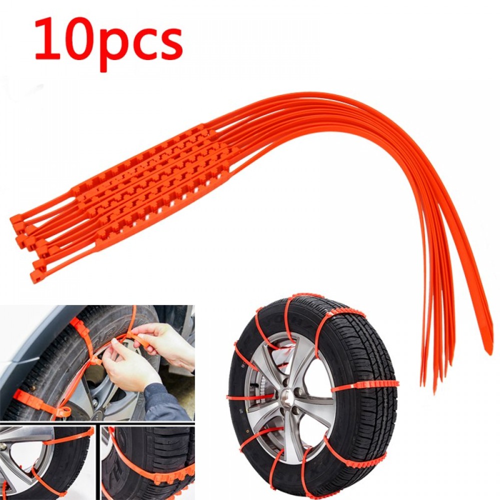 10X 295mm Car Truck Snow Anti-skid Wheel Tire Chains Universal Fit Tyre Width