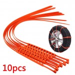 10pcs Car Passenger Tires Winter Snow Chains Snow Chain Tire Chains Universal Anti-slip Safe Emergency Winter Driving Non-sliped