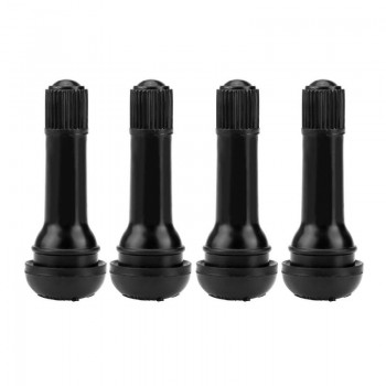 4pcs Black Rubber TR414 Snap-in Car Wheel Tyre Tubeless Tire Tyre Valve Stems Dust Caps Wheels Tires Parts Car Auto Accessories