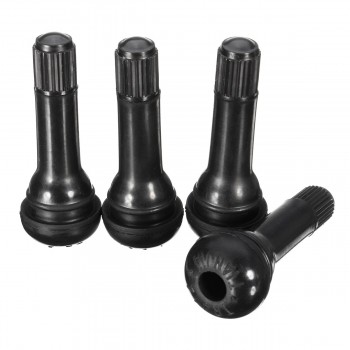 4PCs/set Black TR413 Tubeless Car Wheel Tire Valve Stems with Caps Tyre Rubber Valves With Dust Caps