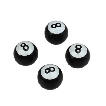 4pcs No. 8 Ball Tyre Tire Wheel Stem Air Valve Cap Car Truck Motocycle 2017 new