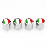 4 X Italian Flag Logo Auto Replacement Parts Metal Dust-proof Wheel Tire Valve Caps Covers for Fiat 500 Abarth 500x 5000L Panda