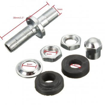 4Pcs Tire Valve Stem 502 Chrome Metal Bolt In High Pressure Flush Mount Rear