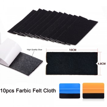 EHDIS 3pcs Carbon Fiber Squeegee Scraper With 10pcs Fabric Felt Cloth Vinyl Film Car Wrap Sticker Install Tool Window Tints Tool