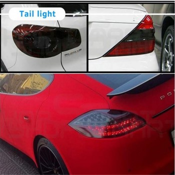 1pc Car Headlight Taillight Fog Lamp Tint Film Sticker Light Black 40cm x 140cm High Quality Durable Waterproof DIY Decals