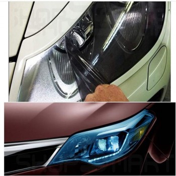 1pc Car Headlight Taillight Fog Lamp Tint Film Sticker Light Black 40cm x 140cm High Quality Durable Waterproof DIY Decals