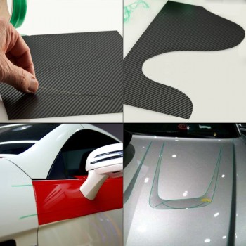 FOSHIO 500cm Knifeless Tape+Window Carbon Fiber Squeegee Vinyl Car Film Wrap Cutting Tape Sticker Design Line Car Accessories