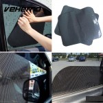 Vehemo 2Pcs Car Window Sun Shade Cover Block Static Cling Shield Screen Black