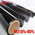 Cheapest Black Window Tint Film Glass1.52*12M Roll 2 PLY Tinting Protection UV+Insulation Car Side Window Tint Film5%10%15%20%