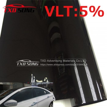 Cheapest Black Window Tint Film Glass1.52*12M Roll 2 PLY Tinting Protection UV+Insulation Car Side Window Tint Film5%10%15%20%