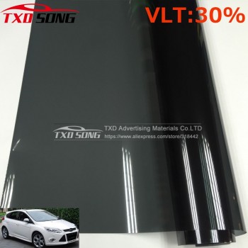 Cheapest Black Window Tint Film Glass1.52*12M Roll 2 PLY Tinting Protection UV+Insulation Car Side Window Tint Film5%10%15%20%